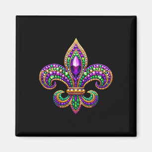Fleur-de-lis Mardi Gras Symbol Carnival Parad Cos Magnet