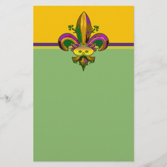 Fleur de lis Mask Brevpapper (Framsida)
