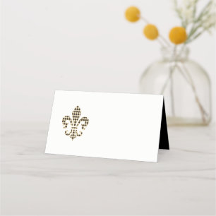 Fleur de Lis med Diamond Mönster Placeringskort