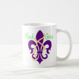 Fleur De Lis med pärlor Kaffemugg