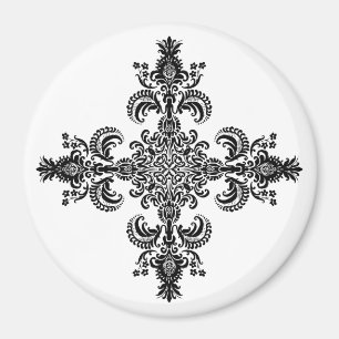 Fleur de lis Meditation 4 tränga någon Magnet