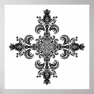 Fleur de lis Meditation 4 tränga någon Poster