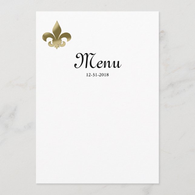 Fleur de Lis Meny (Framsida)