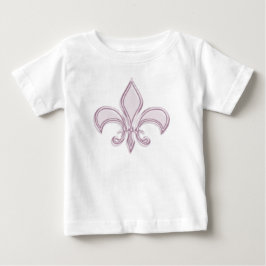 Fleur de Lis, metallisk rosa inslag. T-shirt