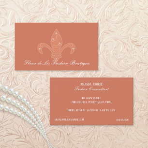Fleur de Lis Mode Boutique Visitkort