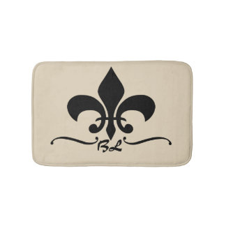 Fleur de Lis Monogram Badrumsmatta