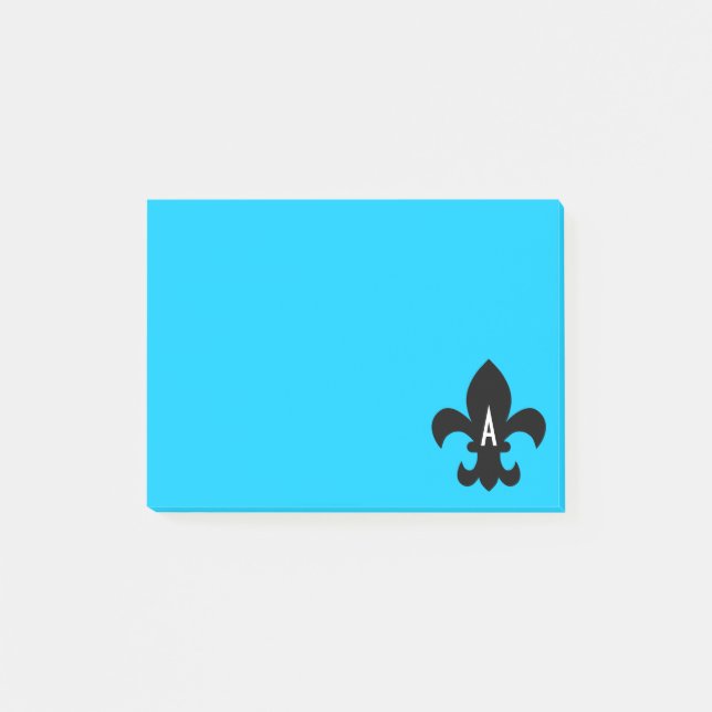Fleur de Lis Monogram-mall Post-it Block (Framsida)