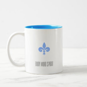 Fleur de Lis-monogram Två-Tonad Mugg