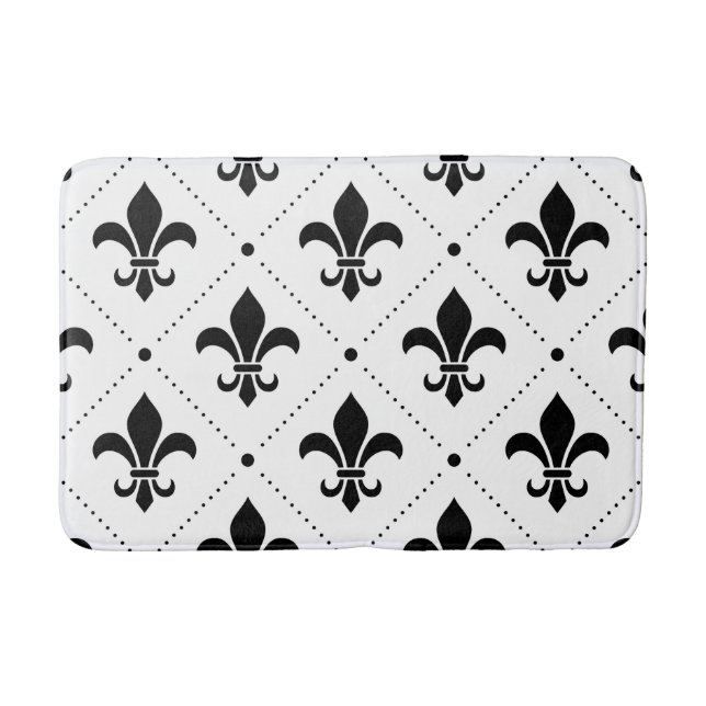 Fleur De Lis Mönster Badrumsmatta (Framsidan)