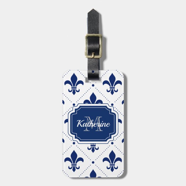 Fleur-de-lis Mönster Bagagebricka (Vertikal Framsida)