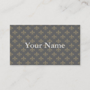 Fleur de lis Mönster + din bild eller text Visitkort