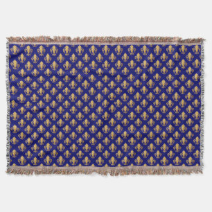 Fleur de lis mönster filt