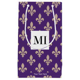 Fleur de Lis-mönster, fransk, kunglig, kräm, lila