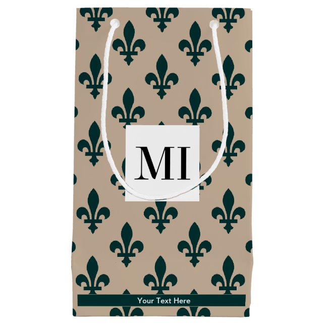 Fleur de Lis Mönster, Fransk, Royal, Grönt (Framsidan)