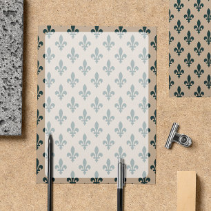 Fleur de Lis Mönster, Fransk, Royal, Grönt