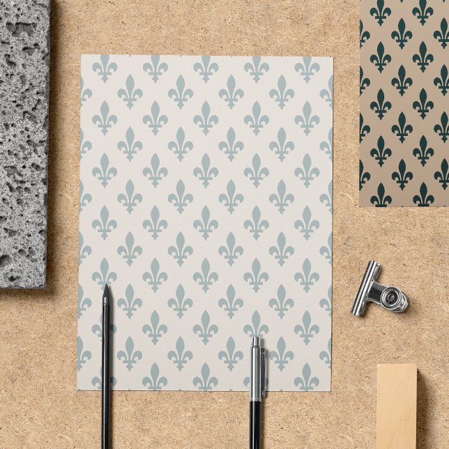 Fleur de Lis Mönster, Fransk, Royal, Grönt Reklamblad (Skapare uppladdad)