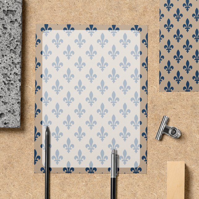 Fleur de Lis Mönster, Fransk, Royal, marinblått (Skapare uppladdad)