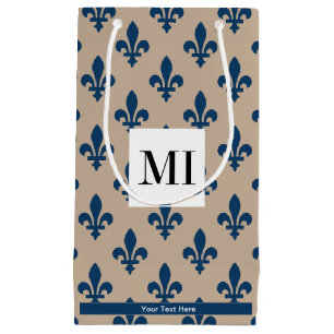 Fleur de Lis Mönster, Fransk, Royal, marinblått