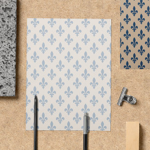 Fleur de Lis Mönster, Fransk, Royal, marinblått Reklamblad