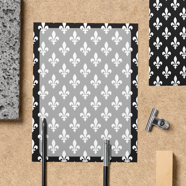 Fleur de Lis Mönster, Fransk, Royal, White (Skapare uppladdad)
