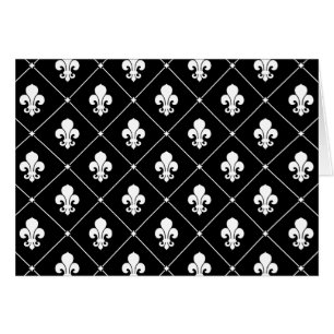 Fleur De Lis Mönster Hälsningskort