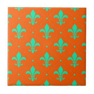 Fleur-de-Lis Mönster Kakelplatta