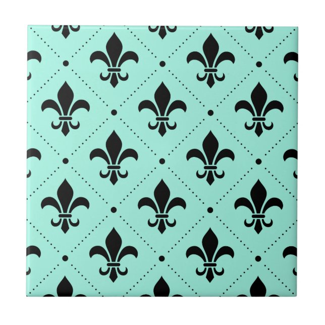 Fleur-de-Lis Mönster Kakelplatta (Framsidan)