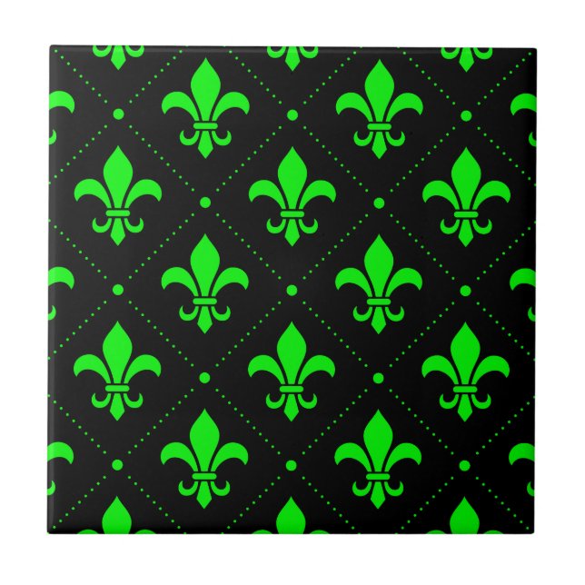 Fleur-de-Lis Mönster Kakelplatta (Framsidan)