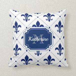 Fleur-de-lis Mönster Kudde