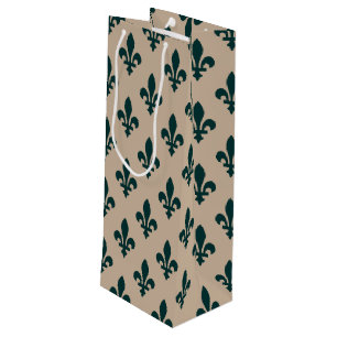 Fleur de Lis-mönster, kunglig fransk grön på kräm