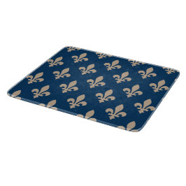 Fleur de Lis-mönster, kunglig fransk, kräm på blå