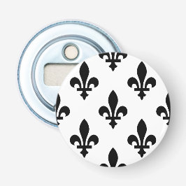 Fleur de Lis-mönster, kunglig fransk, svart på vit Flasköppnare
