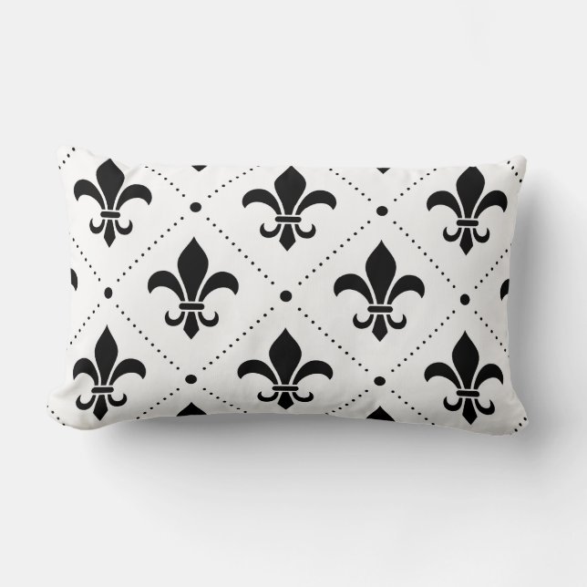 Fleur De Lis Mönster Lumbarkudde (Framsida)