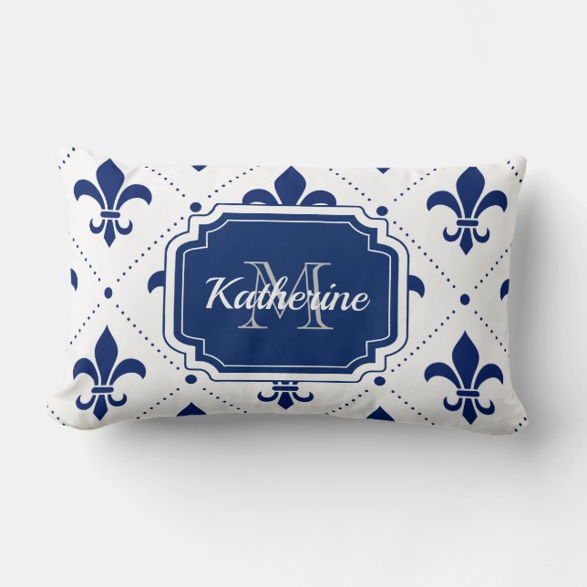 Fleur-de-lis Mönster Lumbarkudde (Framsida)