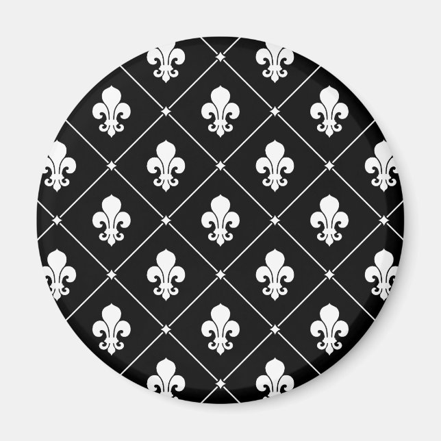 Fleur De Lis Mönster Magnet (Framsidan)