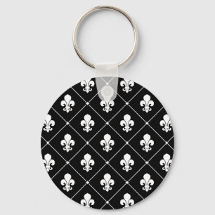 Fleur De Lis Mönster Nyckelring