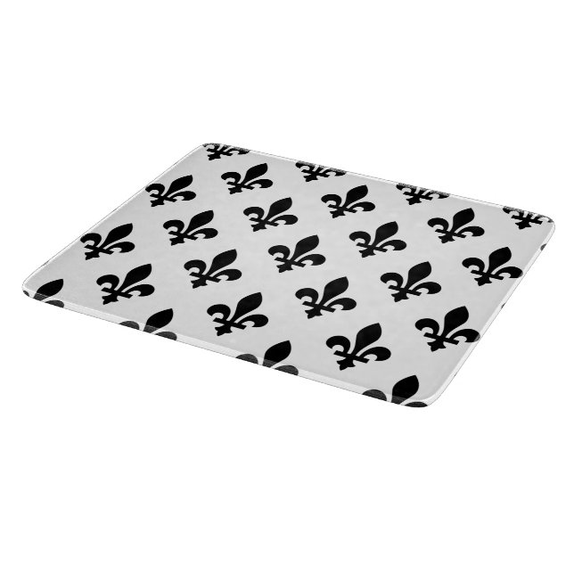 Fleur de Lis Mönster, Royal Fransk, Black on White (Hörn)