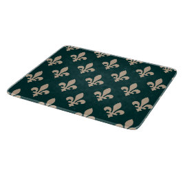 Fleur de Lis-mönster, Royal French Kräm på Grön