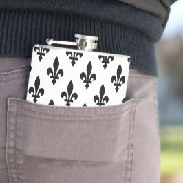 Fleur de Lis-mönster, Royal French, Svart på Vitt Fickplunta