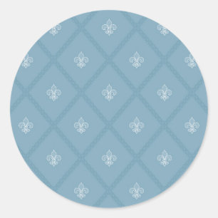 Fleur-de-lis mönster runt klistermärke