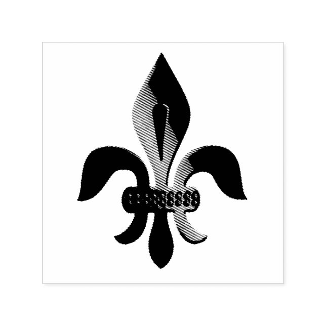 Fleur-de-lis mönster självfärgande stämpel (Design)