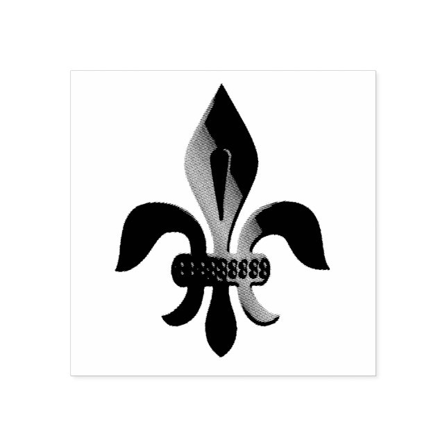 Fleur-de-lis mönster stämpel (Tryck)