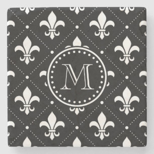 Fleur De Lis Mönster Stenunderlägg