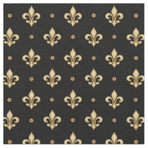 Fleur De Lis Mönster Tyg