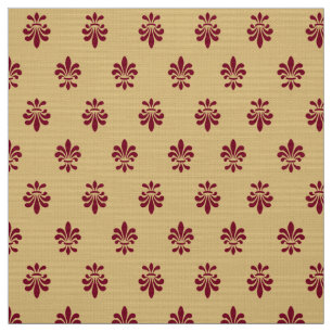 Fleur De Lis Mönster Tyg