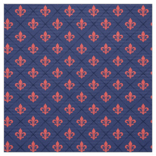 Fleur De Lis Mönster Tyg