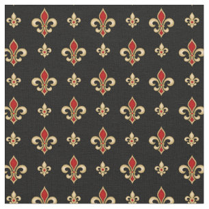 Fleur De Lis Mönster Tyg