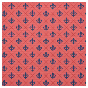 Fleur De Lis Mönster Tyg