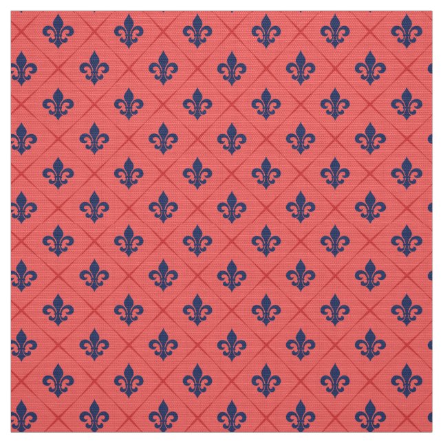 Fleur De Lis Mönster Tyg (Prov)