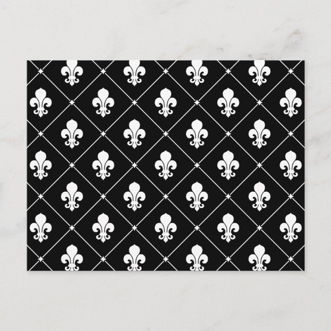 Fleur De Lis-mönster Vykort (Framsida)